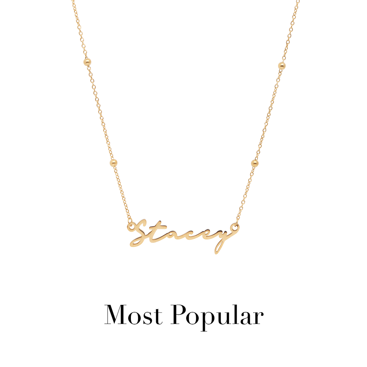 Signature Name Necklace (Gold)