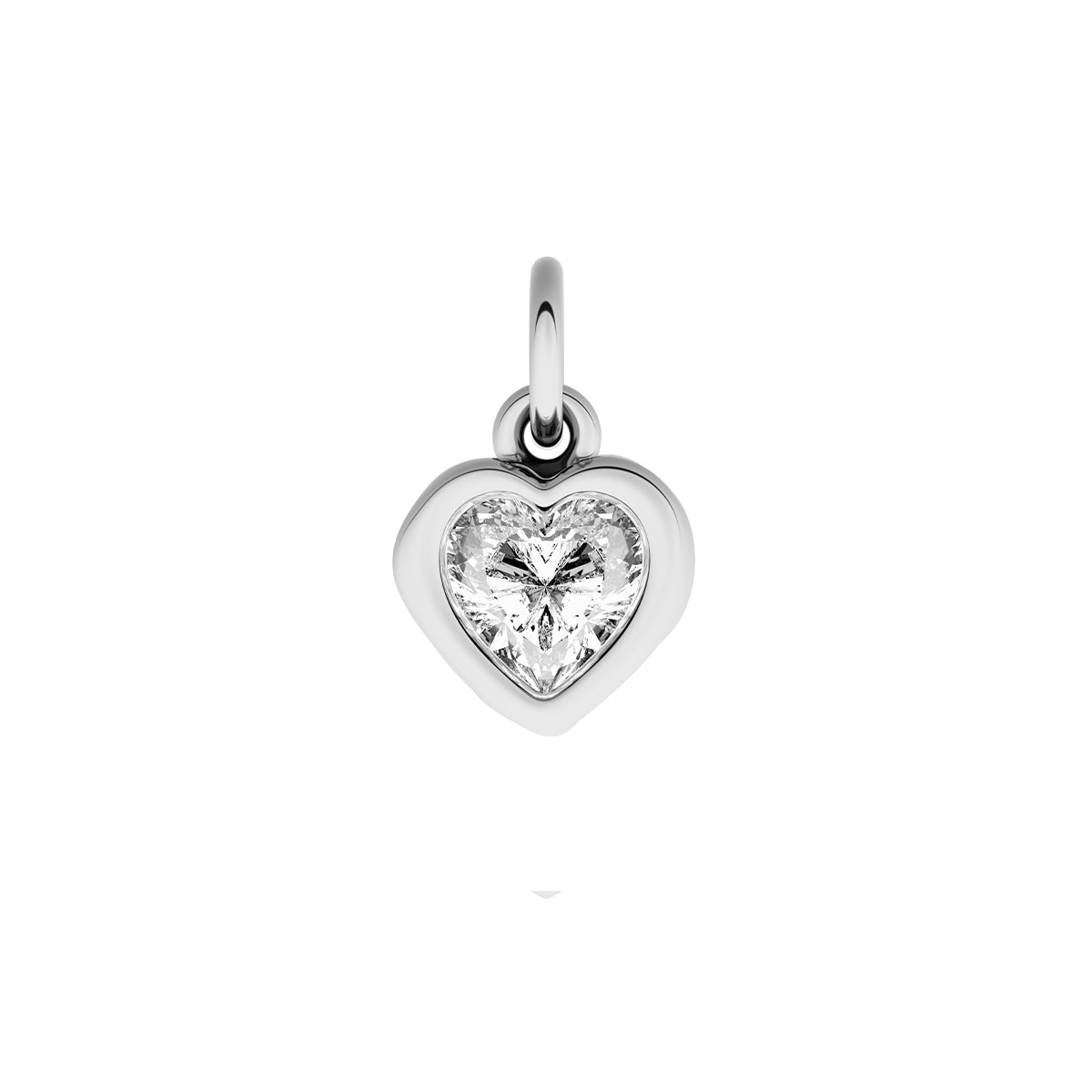 Made Mine Fine Charm - Crystal Heart (Silver)