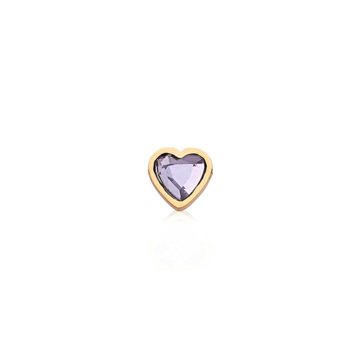 Mini Heart Birthstone Bracelet (Gold)