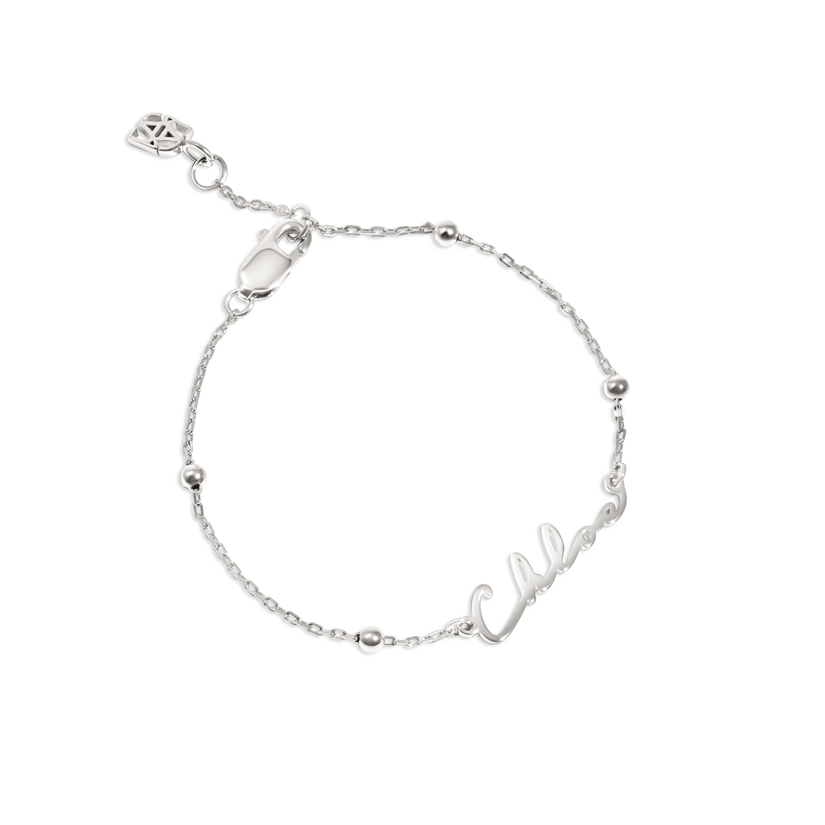 Fine Mini Signature Name Bracelet (Silver)