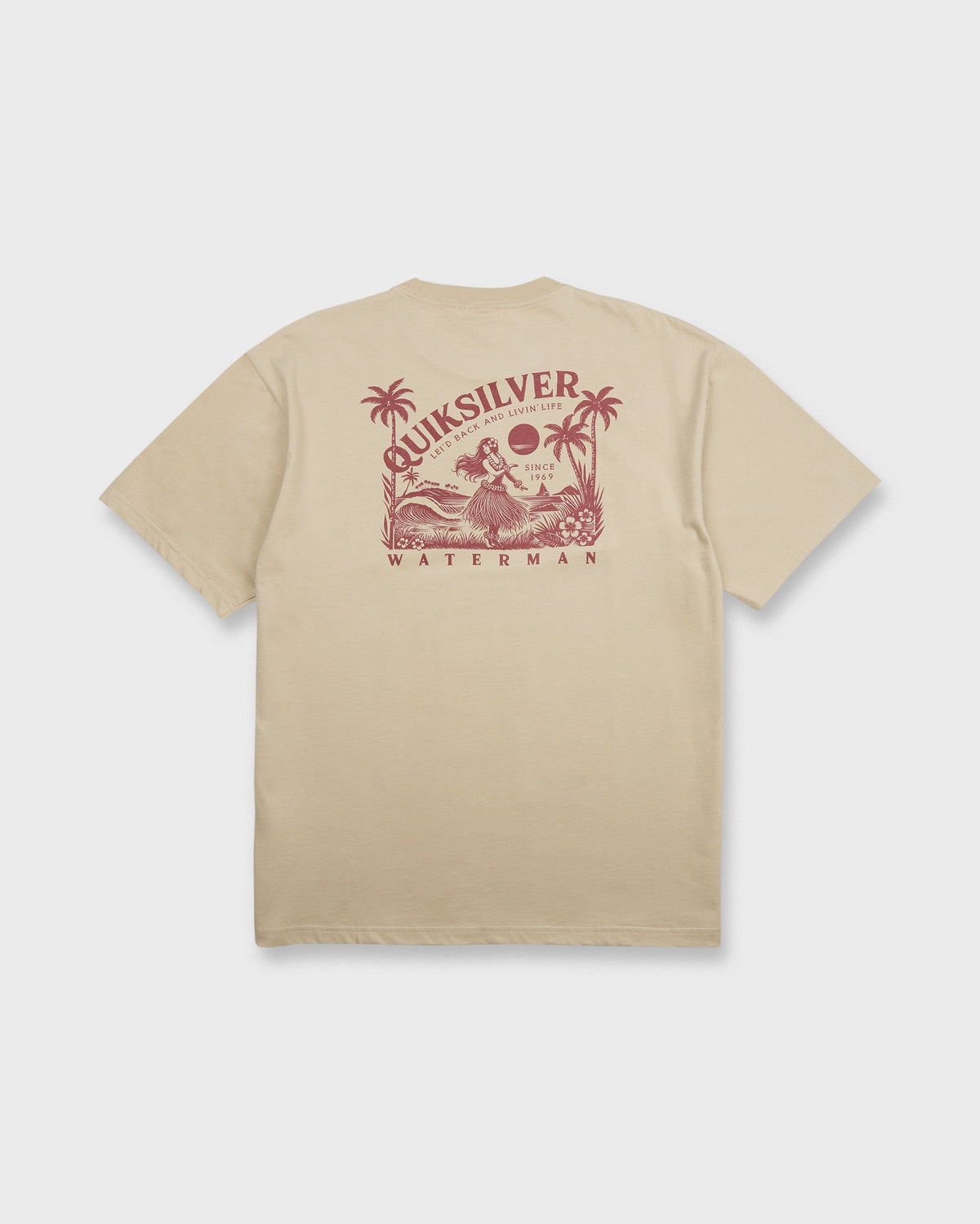 Waterman Lei'd Back Short Sleeve Cotton T-Shirt - Plaza Taupe