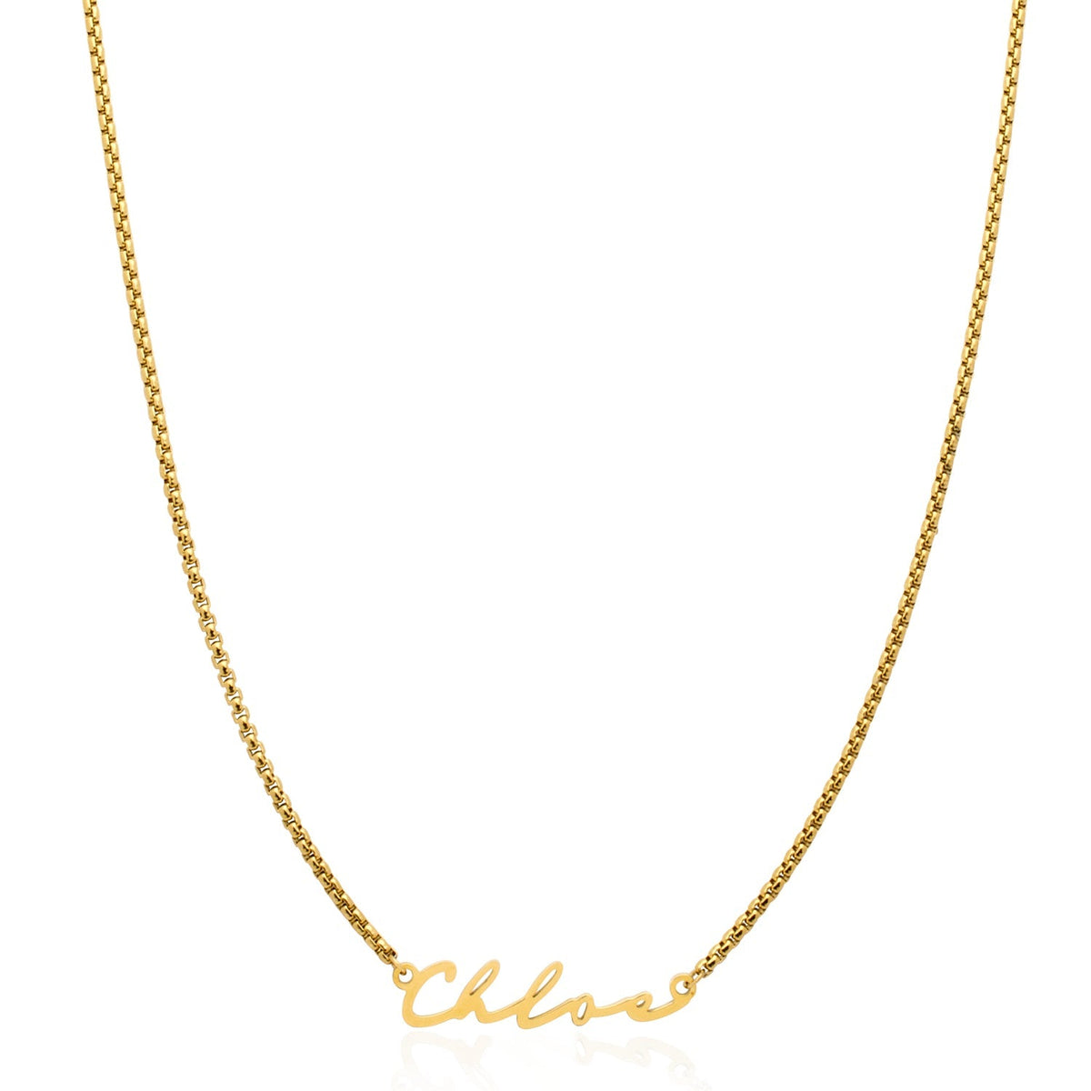 Matching 'Mini & Me' Signature Name Necklace Set (Gold)