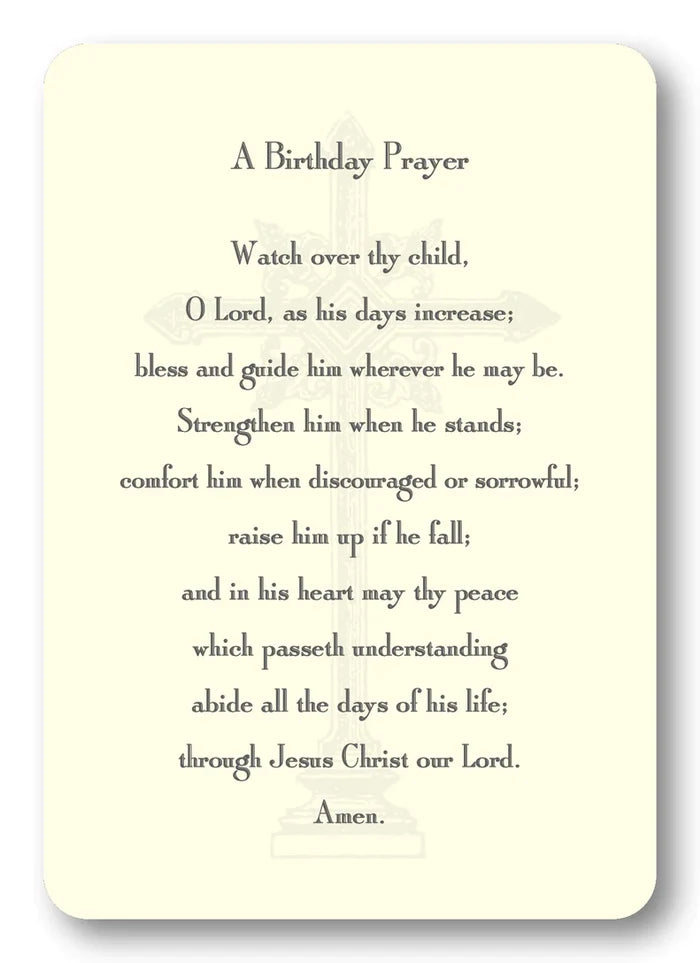 A Birthday Prayer Enclosure Card
