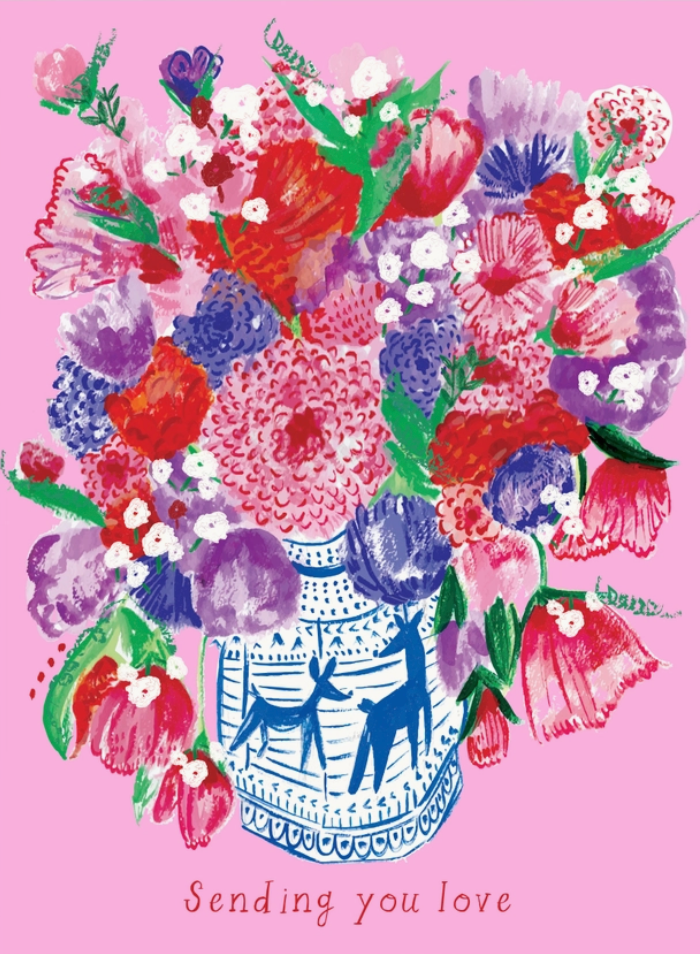 A Sad Bouquet Sympathy Greeting Card
