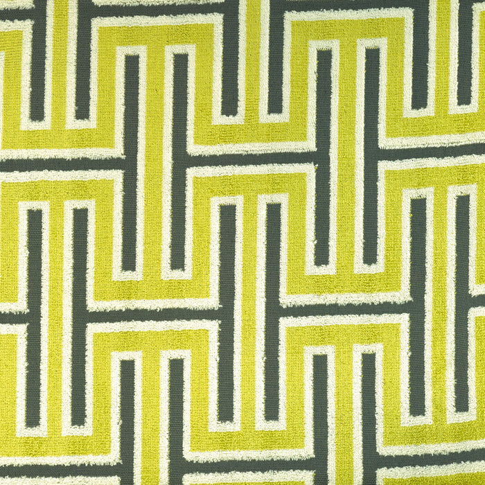 CARLYLE - MURIEL, GEOMETRIC PATTERN CUT VELVET UPHOLSTERY FABRIC