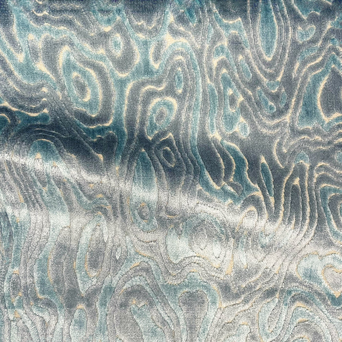 ECHO - ABSTRACT PATTERN CUT VELVET UPHOLSTERY FABRIC BY THE YARD