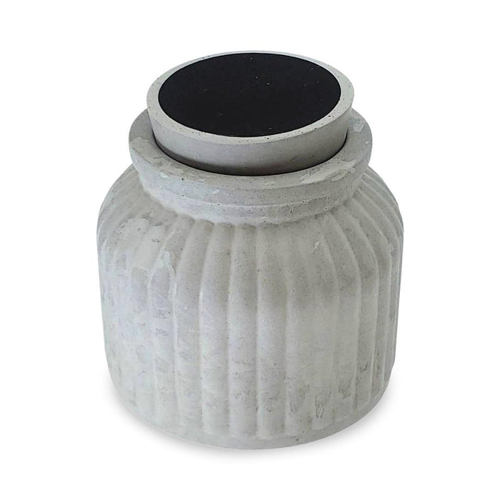 Match Holder - Ribbed Western Style with Lid (Gray) by Tenn Prairie
