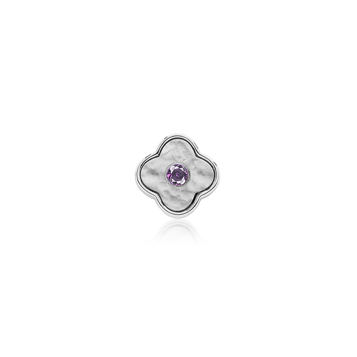 Molten Clover Charms (Silver) - Birthstones