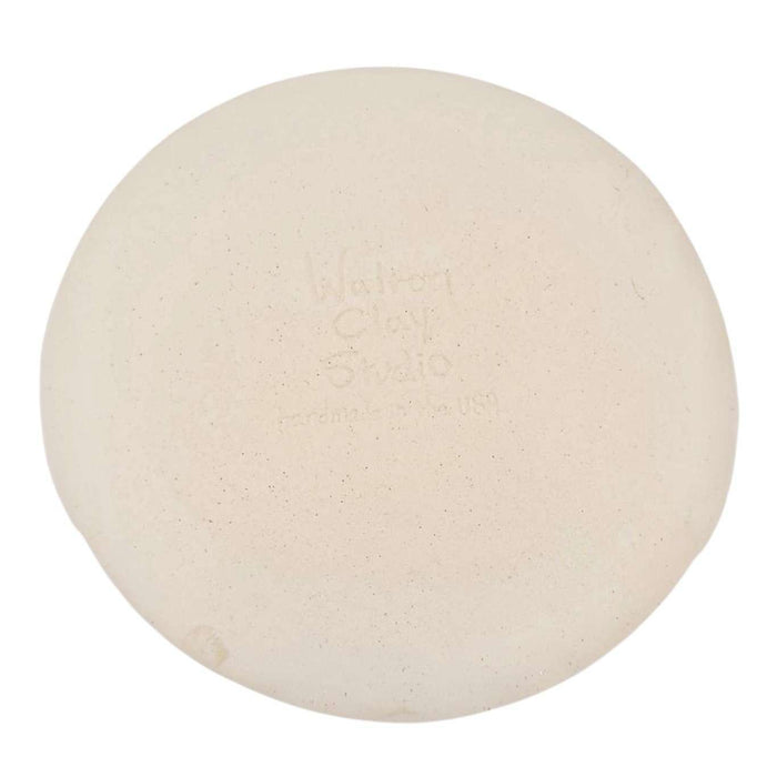 Ring Dish - 3 1/2 in - Pressed Lilies Round Pottery Dish by Walton Clay Studio