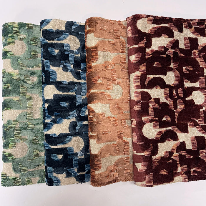 TANGO - A MODERN PATTERN CUT VELVET UPHOLSTERY FABRIC