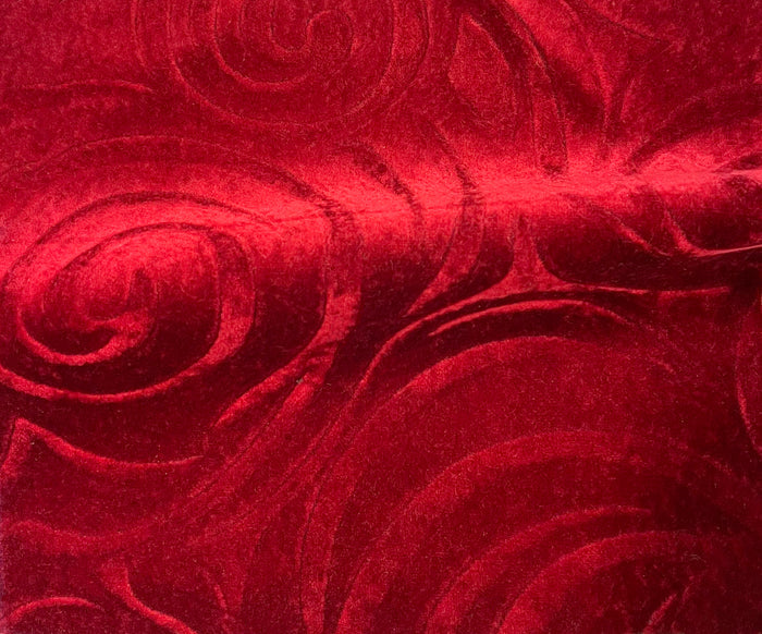 Westwood - A Modern Pattern on Purple Velvet with Backing - Upholstery Fabric