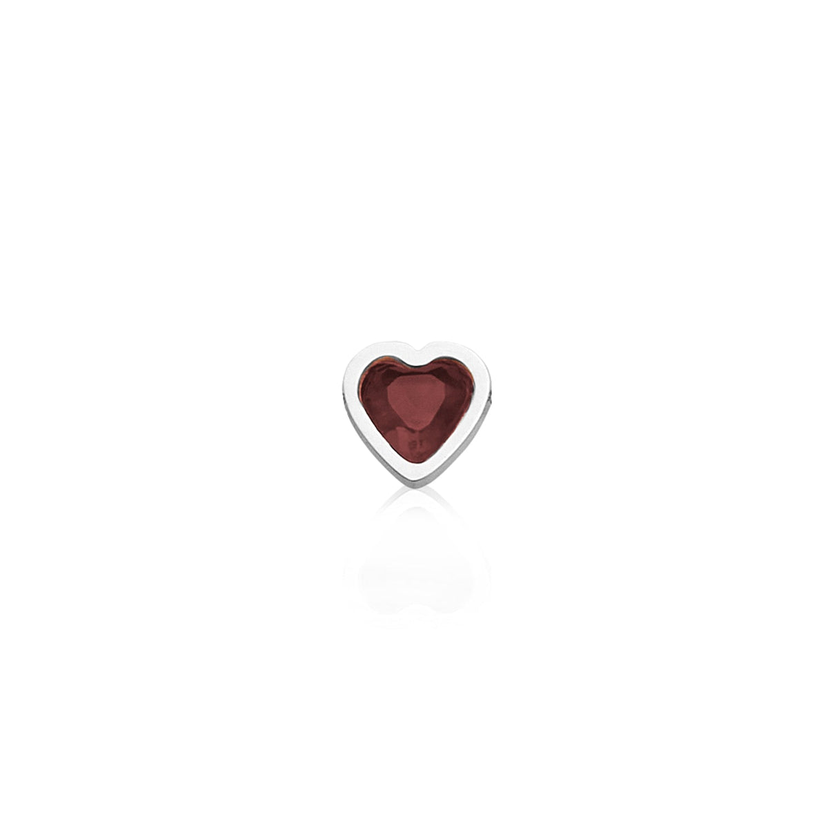 Mini Heart Birthstone Bracelet (Silver)