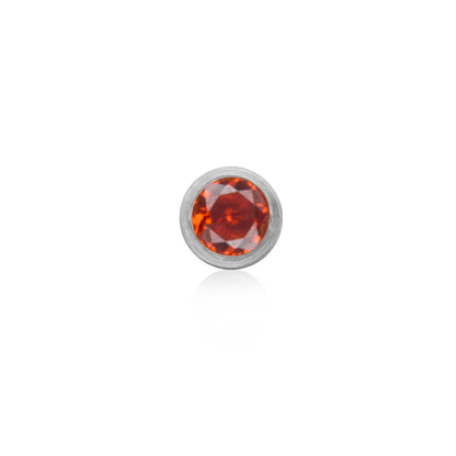 Birthstone Stud Earring (Silver)
