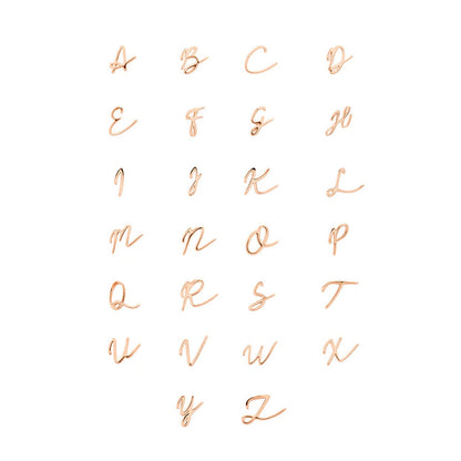 Made Mine Charms - Script Initial Charms (Rose Gold)