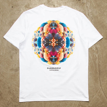 027 Disco Psychedelia Back Print - Tshirt - White