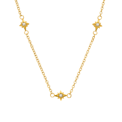 Fingerprint Written In The Stars Tag Necklace (Gold)