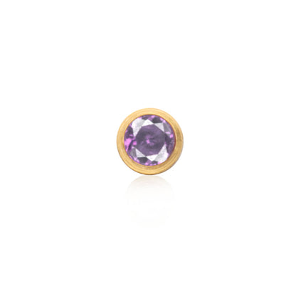 Round Birthstone Pendant (Gold)