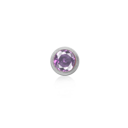 Double Initial Icon - Birthstone (Silver)