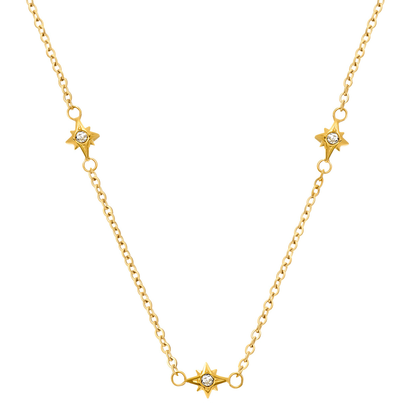 Mini Written In The Stars Initial Tag Necklace (Gold)