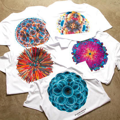 054 Orb Disco Psychedelia Back Print - Tshirt - White