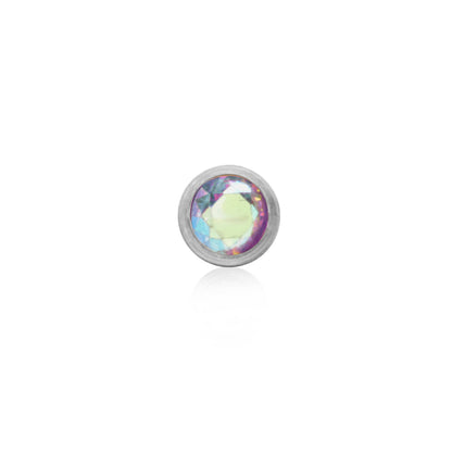 Round Birthstone Pendant (Silver)