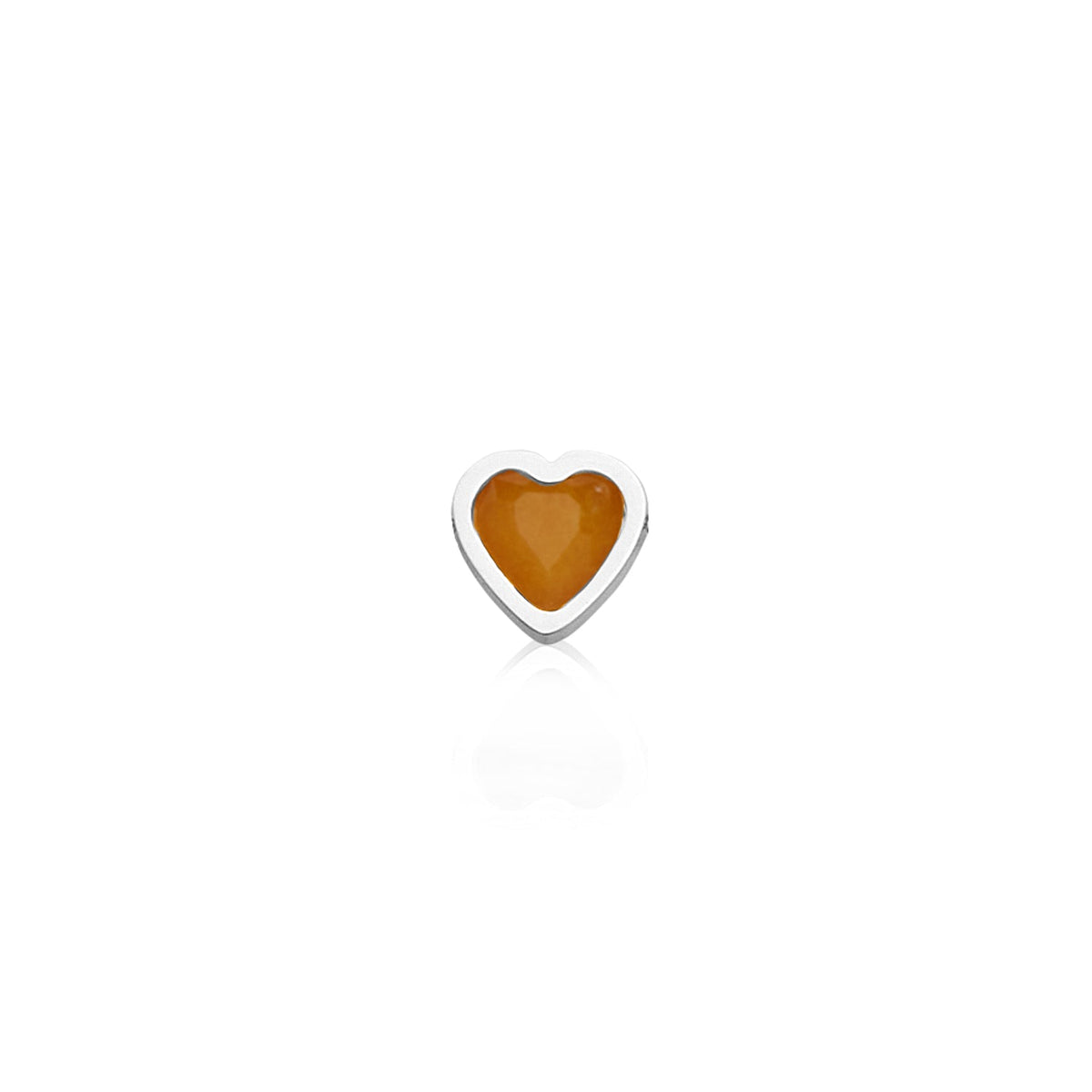 Made Mine Mini Heart Birthstone Necklace (Silver)