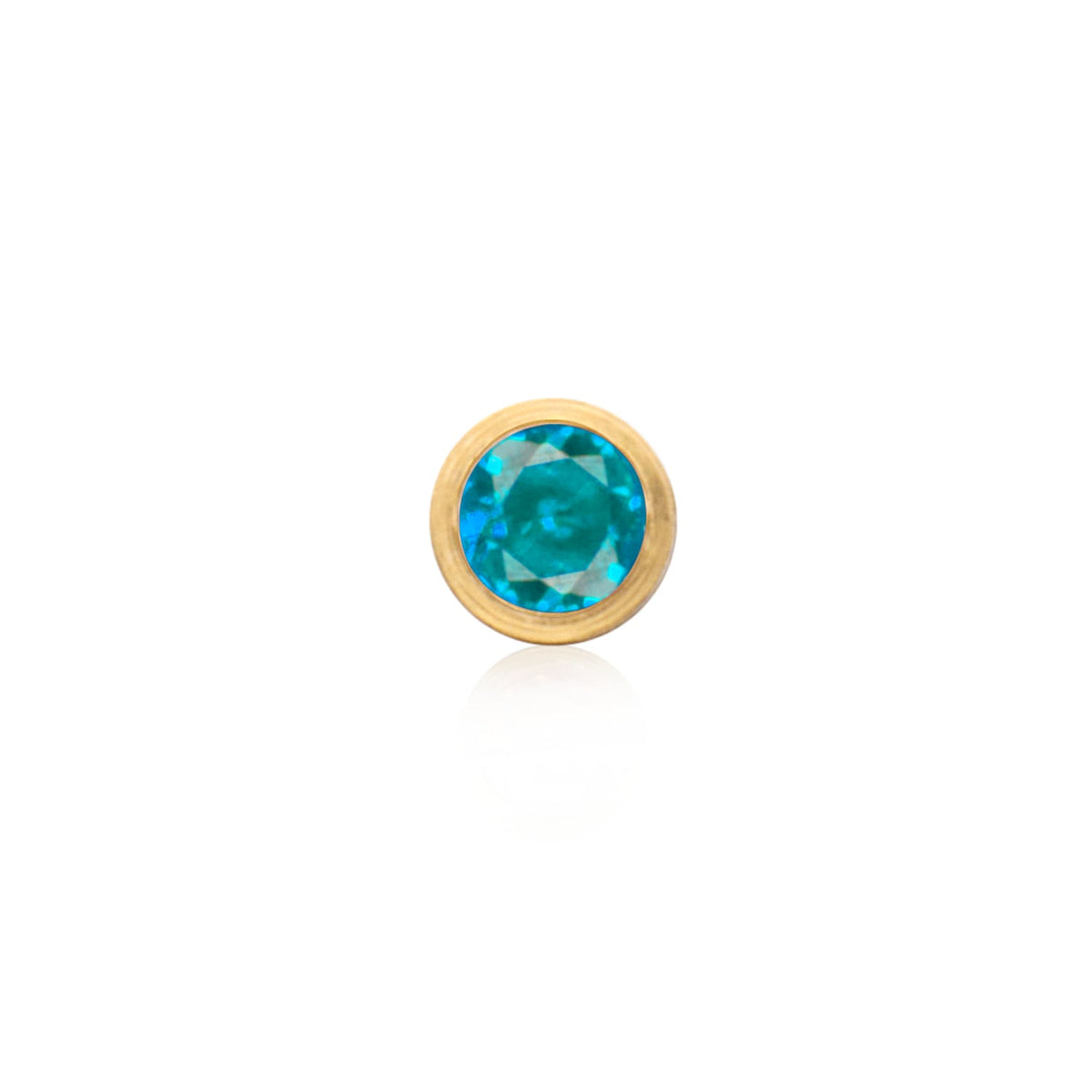 Round Birthstone Pendant (Gold)