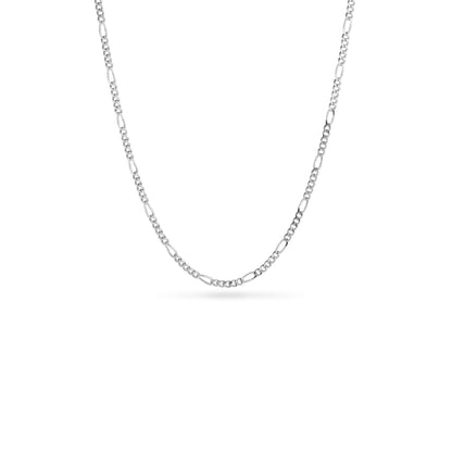 Layering Small Figaro Chain Necklace (Silver)