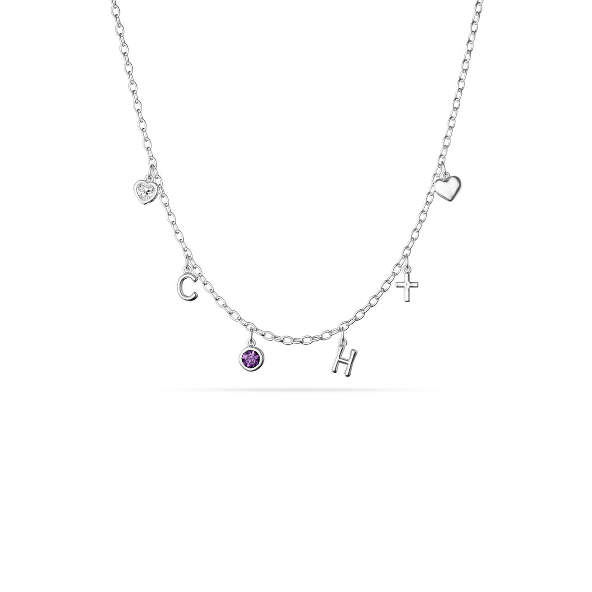 Made Mine Fine Charm Necklace (Silver)