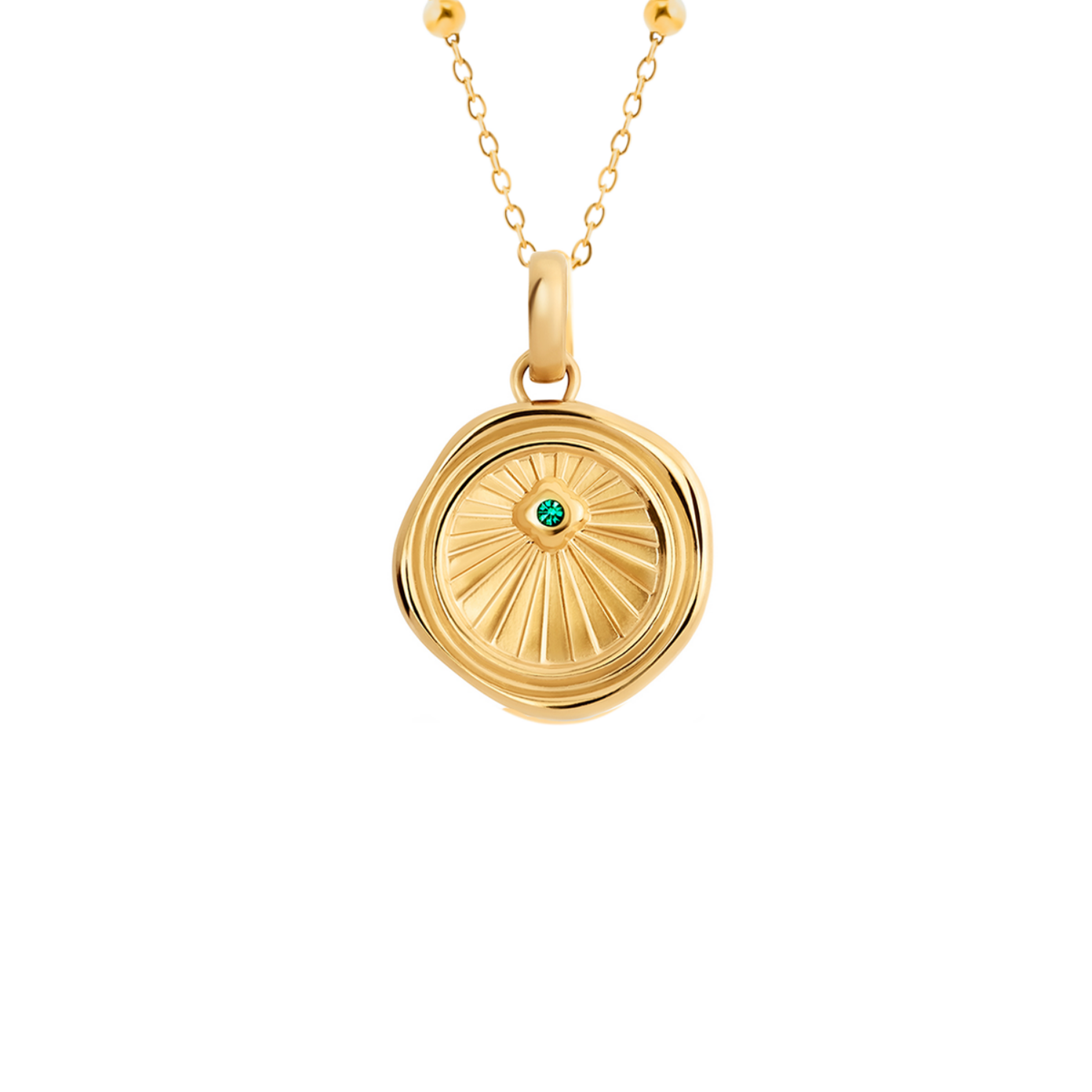 Layering Sphere Chain Necklace (Gold)