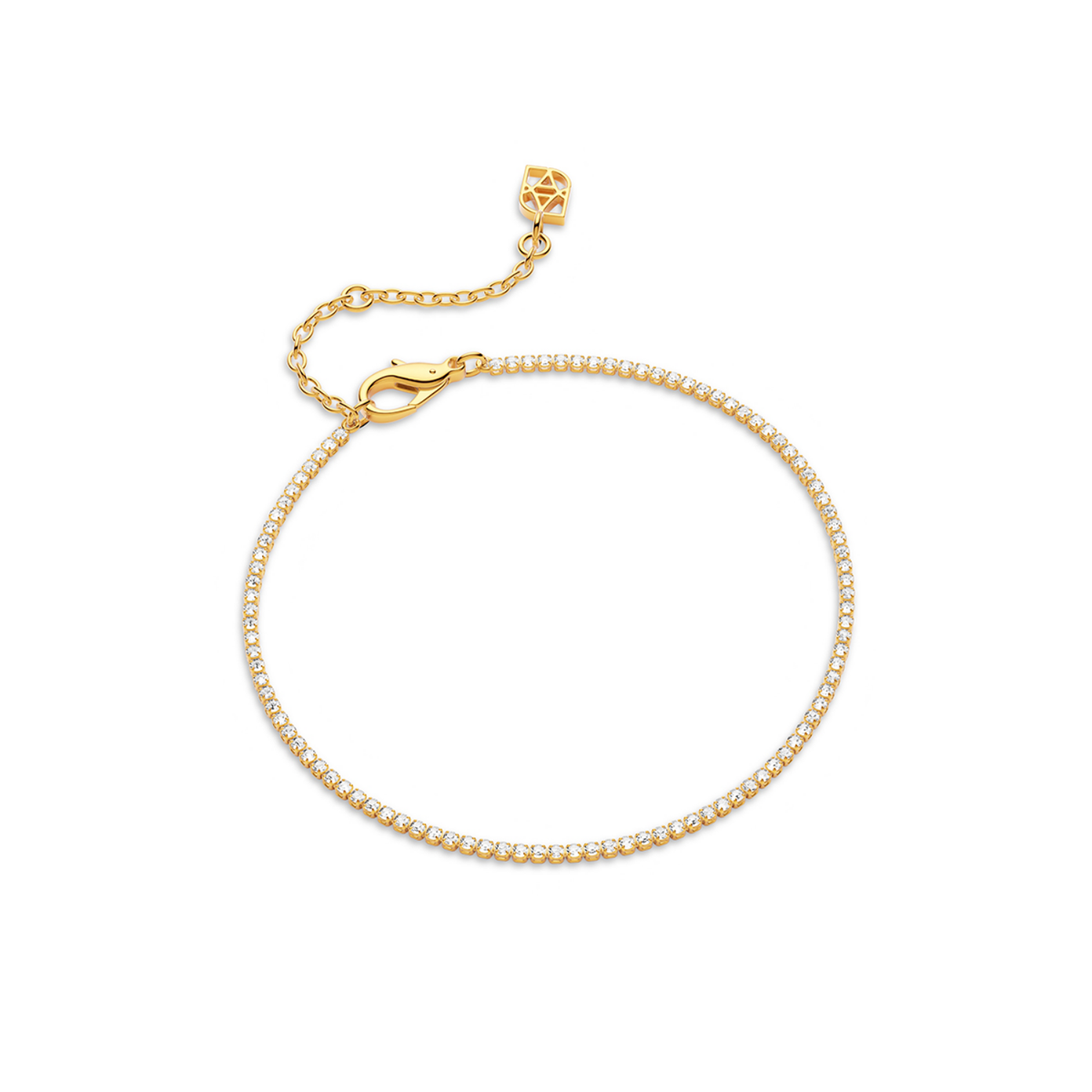 Mini Tennis Chain Bracelet (Gold)