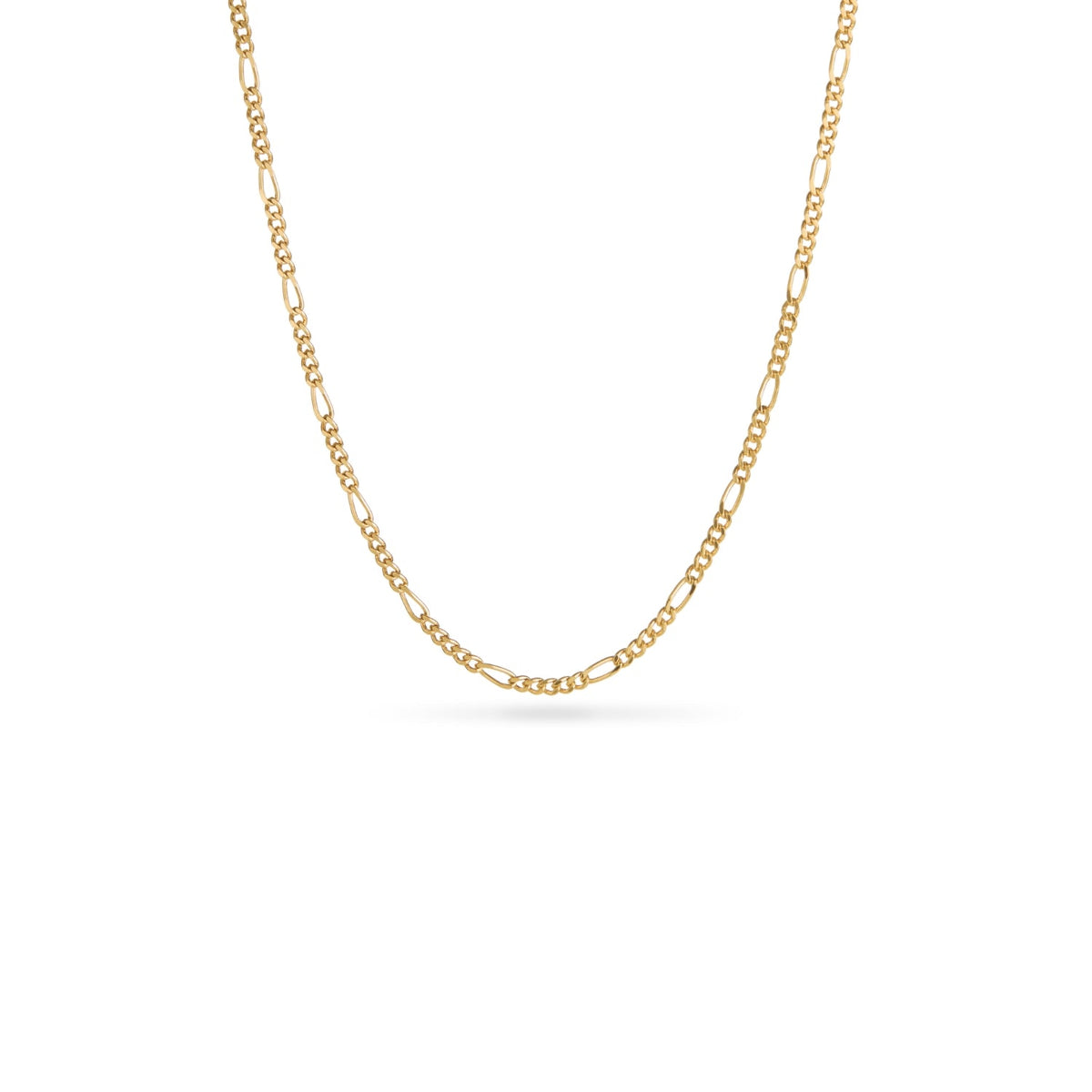 Layering Small Figaro Chain Necklace (Gold)