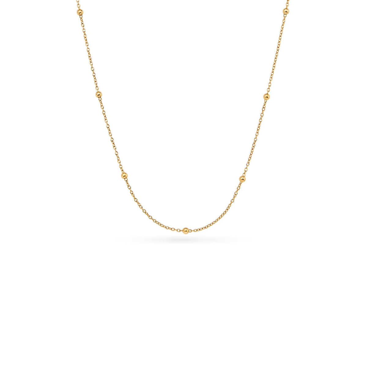 Double Fingerprint Heart Token Necklace (Gold)
