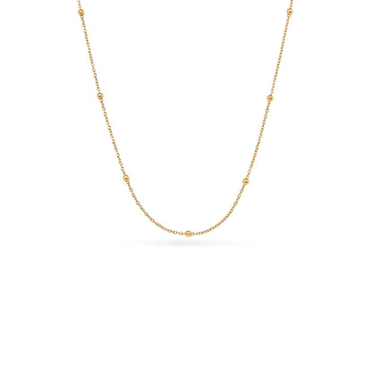 Layering Sphere Chain Necklace (Gold)