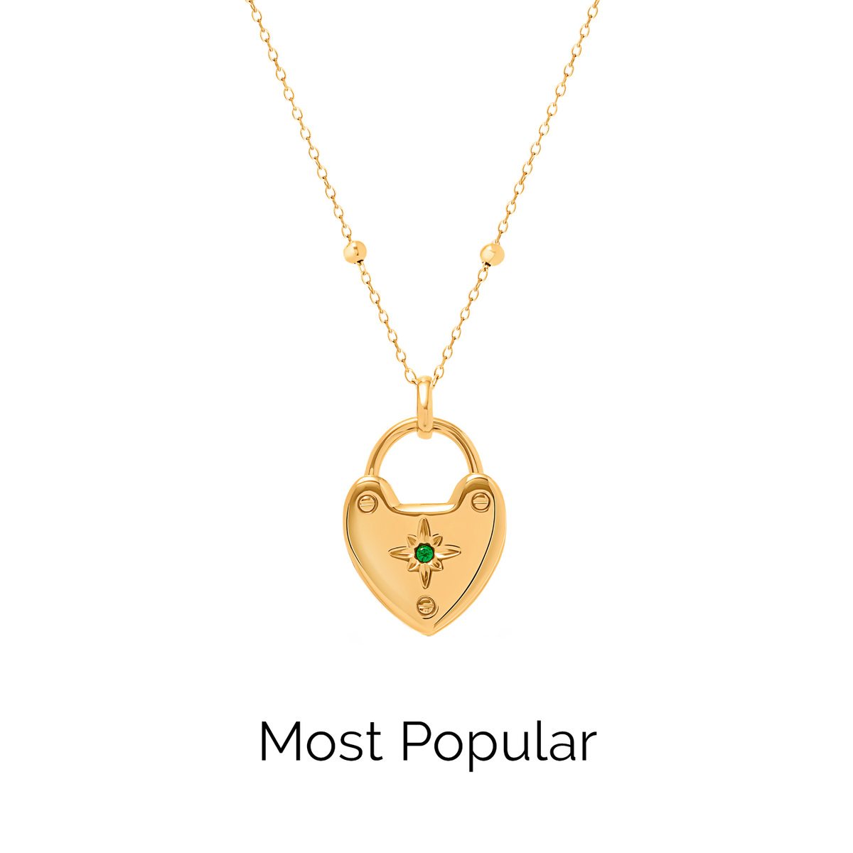 Photo Love Locket Necklace (Gold) - TEST