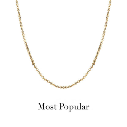 Layering Box Chain Necklace (Gold)