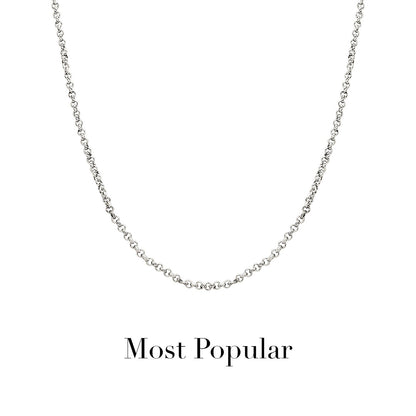 Layering Box Chain Necklace (Silver)