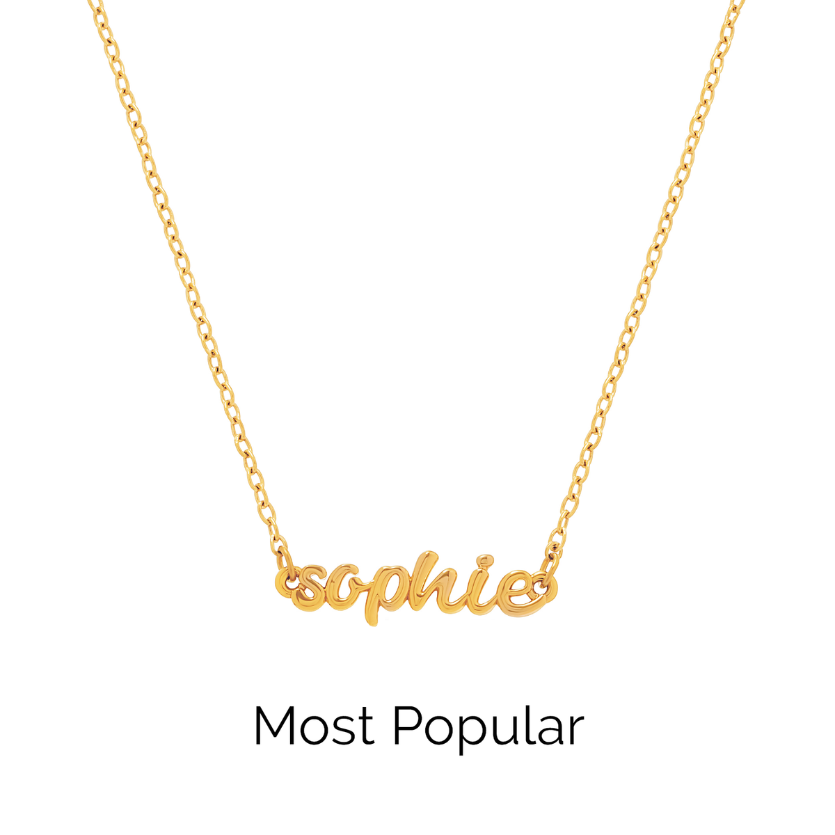 Script Name Necklace (Gold)