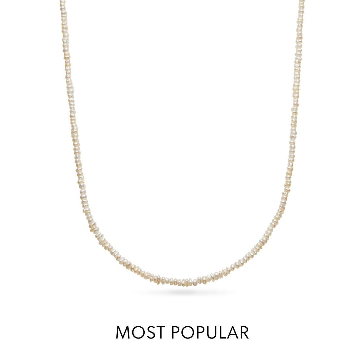 Layering Blue Apatite Beaded Necklace (Gold)