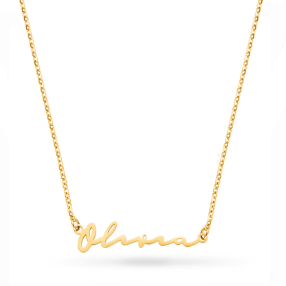 Fine Signature Name Necklace (Gold)