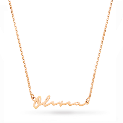Fine Signature Name Necklace (Rose Gold)