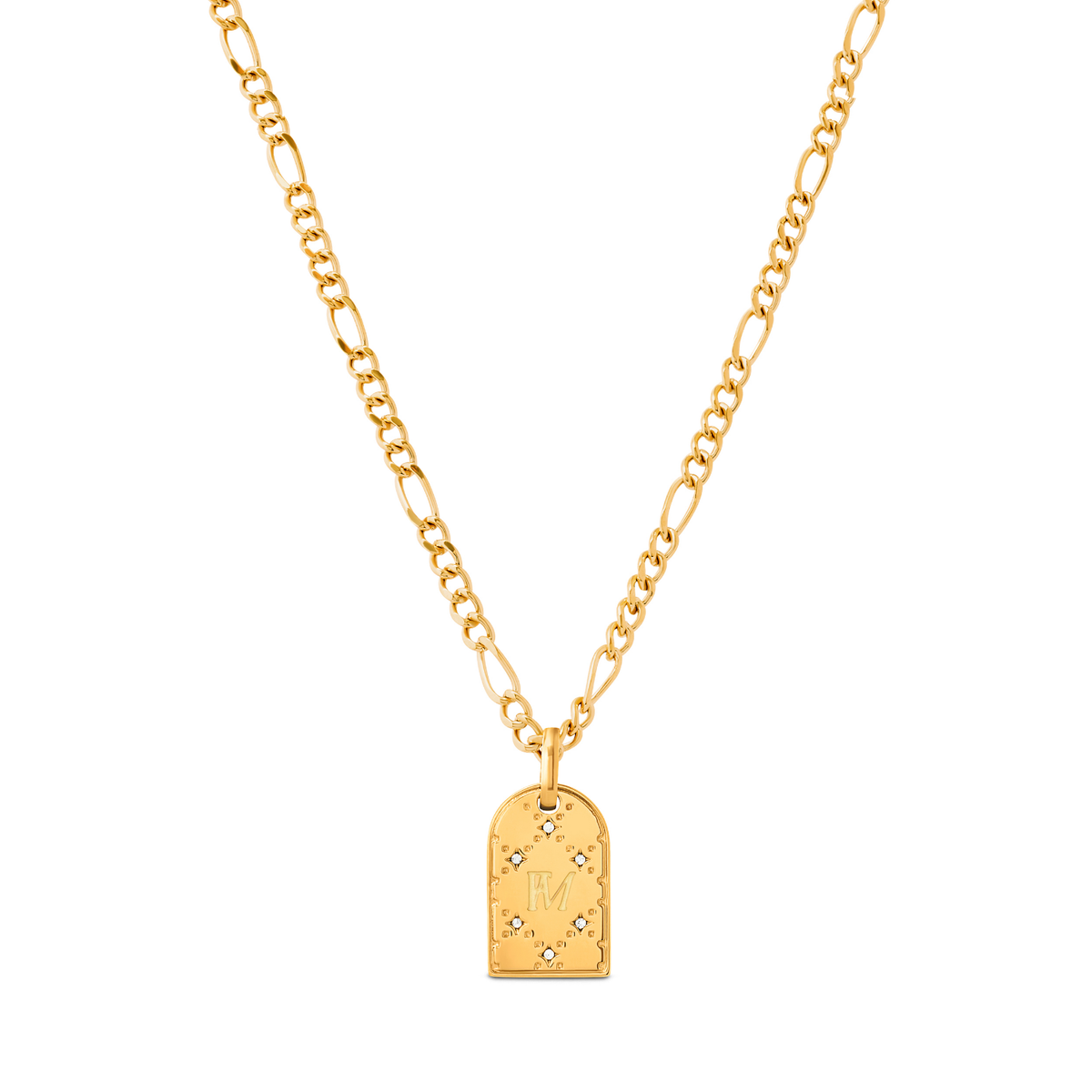 Double Monogram Necklace (Gold)