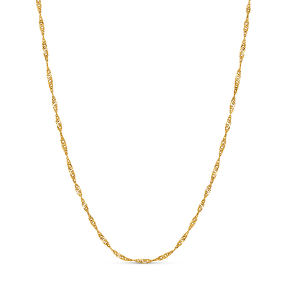Blue Lace Agate Cushion Necklace (Gold)