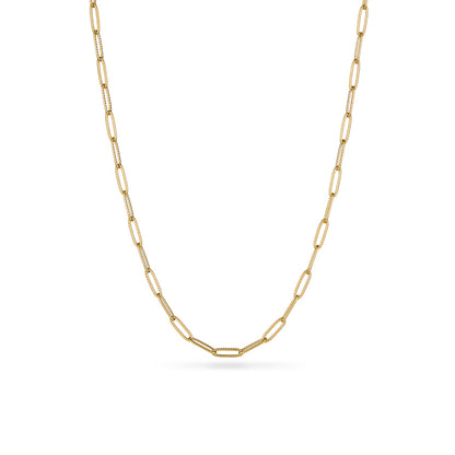 Paperclip Chain Necklace (Gold)