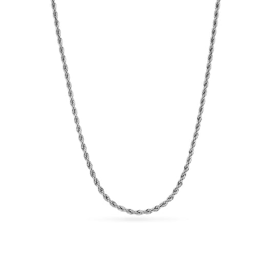 Layering Small Rope Chain Necklace (Silver)