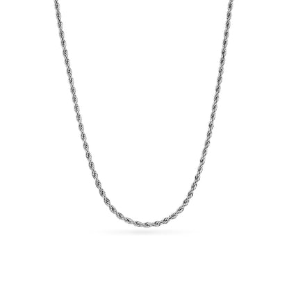 Layering Small Rope Chain Necklace (Silver)