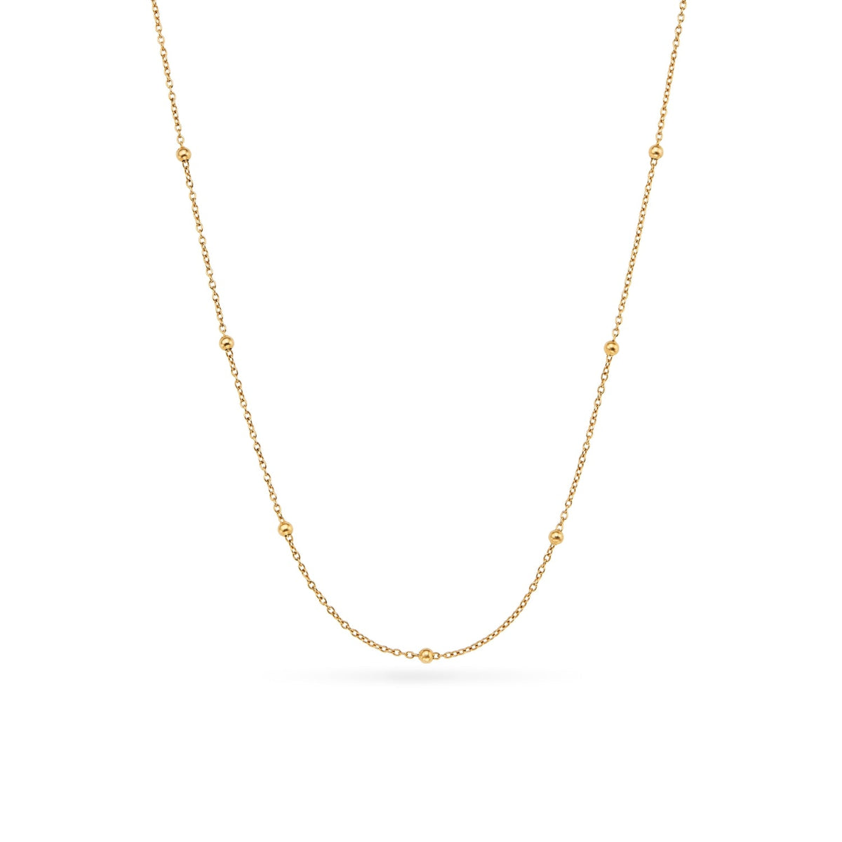 Pale Pink Opal Heart Necklace (Gold)