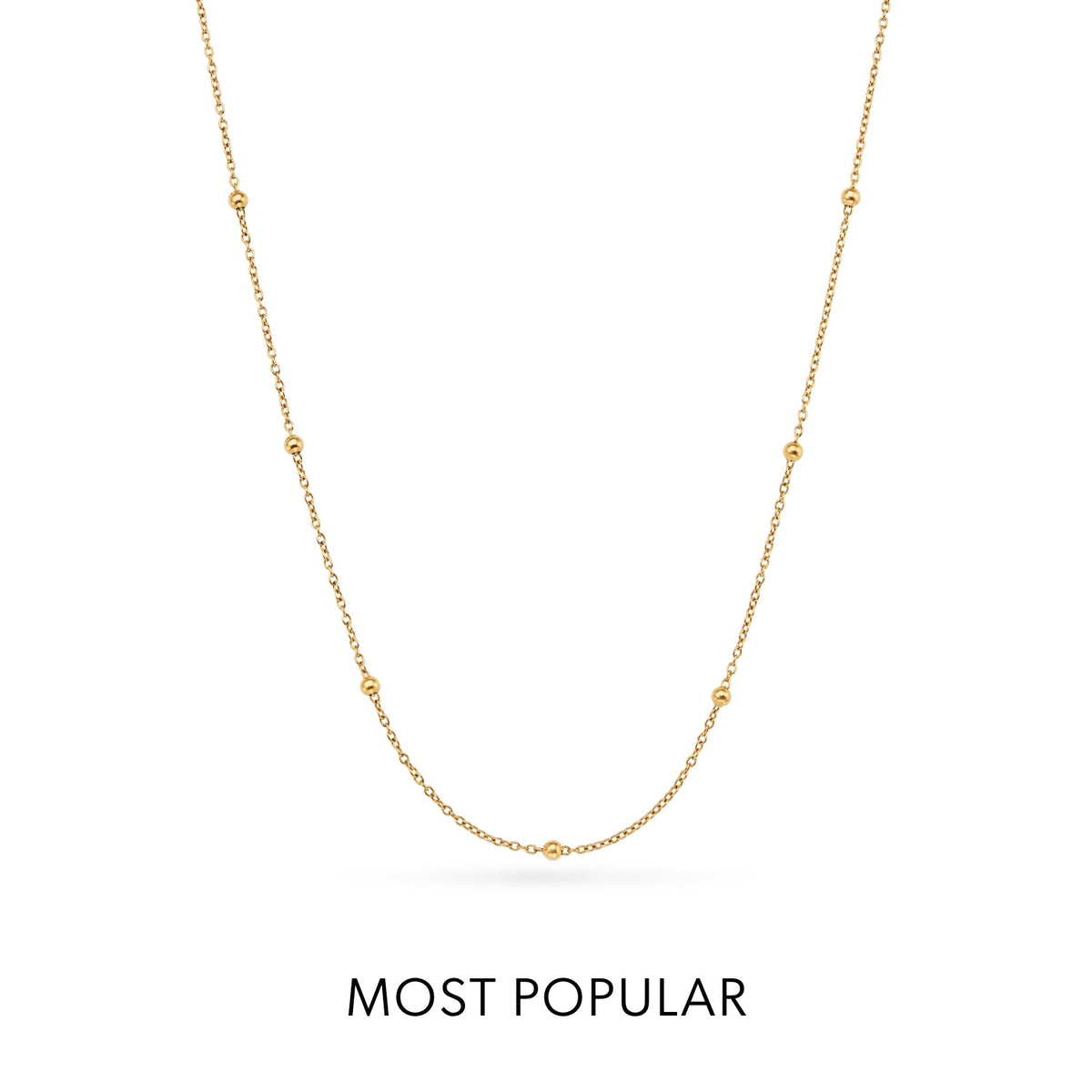 Mother of Pearl Heart Necklace (Gold)