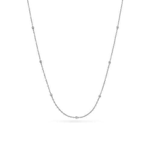 Sphere Chain Necklace 20 in (Silver)