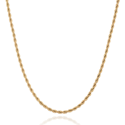 Layering Small Rope Chain Necklace (Gold)